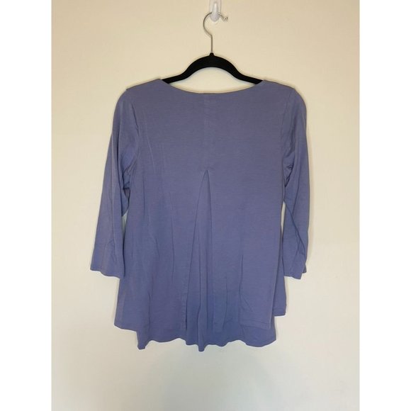 Pure Jill J. Jill women's XS blue 3/4 sleeve elliptical layered tunic top casual - Picture 3 of 5